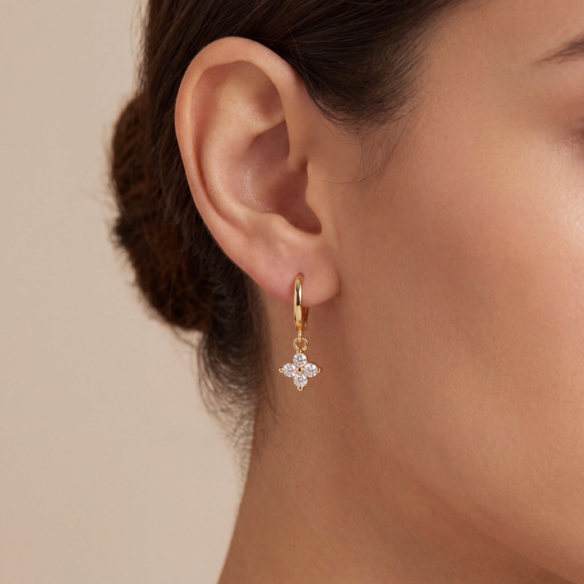 Céleste Earrings by VELTRĀ, elegant gold hoop styling
