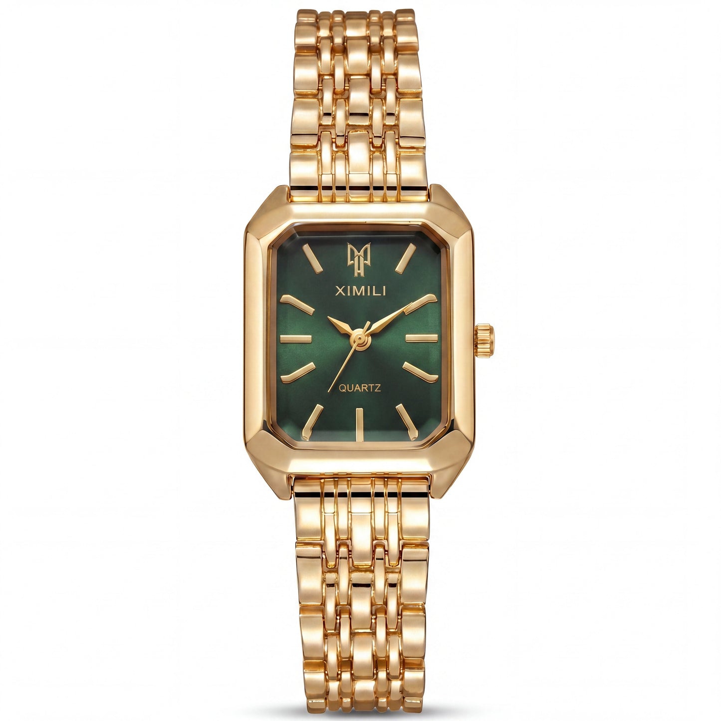 Élise Gold Watch by VELTRĀ, wrist close-up
